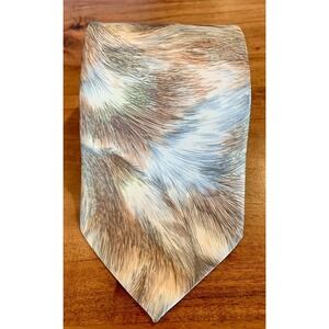 Elites 100% Silk Feather Brush Stroke Art Artistic Tie Feathers